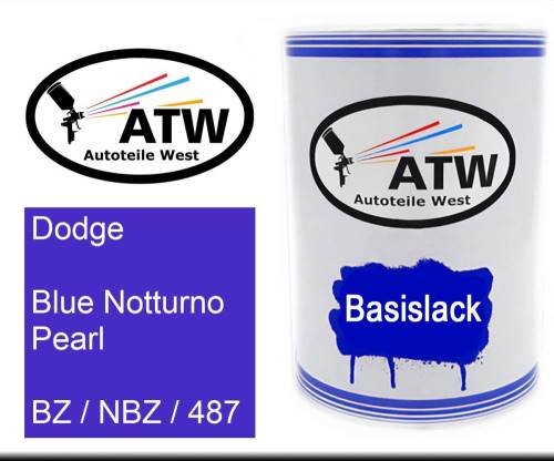 Dodge, Blue Notturno Pearl, BZ / NBZ / 487: 500ml Lackdose, von ATW Autoteile West.